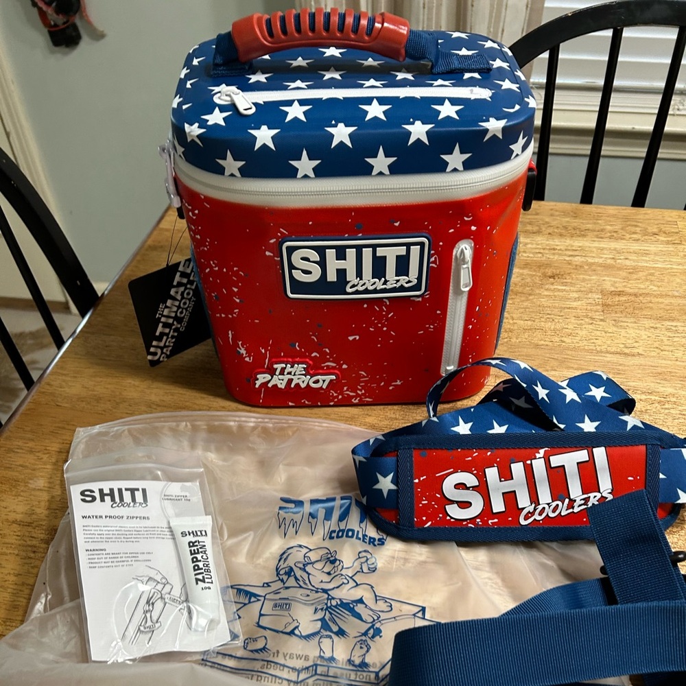 Red and Blue Patriotic Cooler